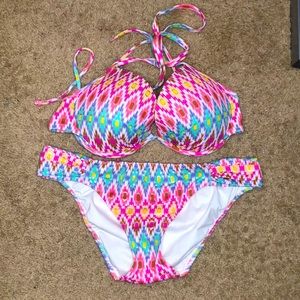 Victoria’s Secret Multicolored Two Piece Swimsuit | Top: 34DD, Bottom: Medium